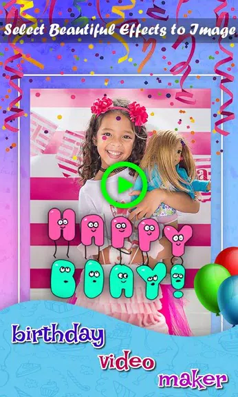 Birthday Video & Status Maker Zrzut ekranu 0