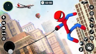 Flying Spider Rope Hero Games Ảnh chụp màn hình 2