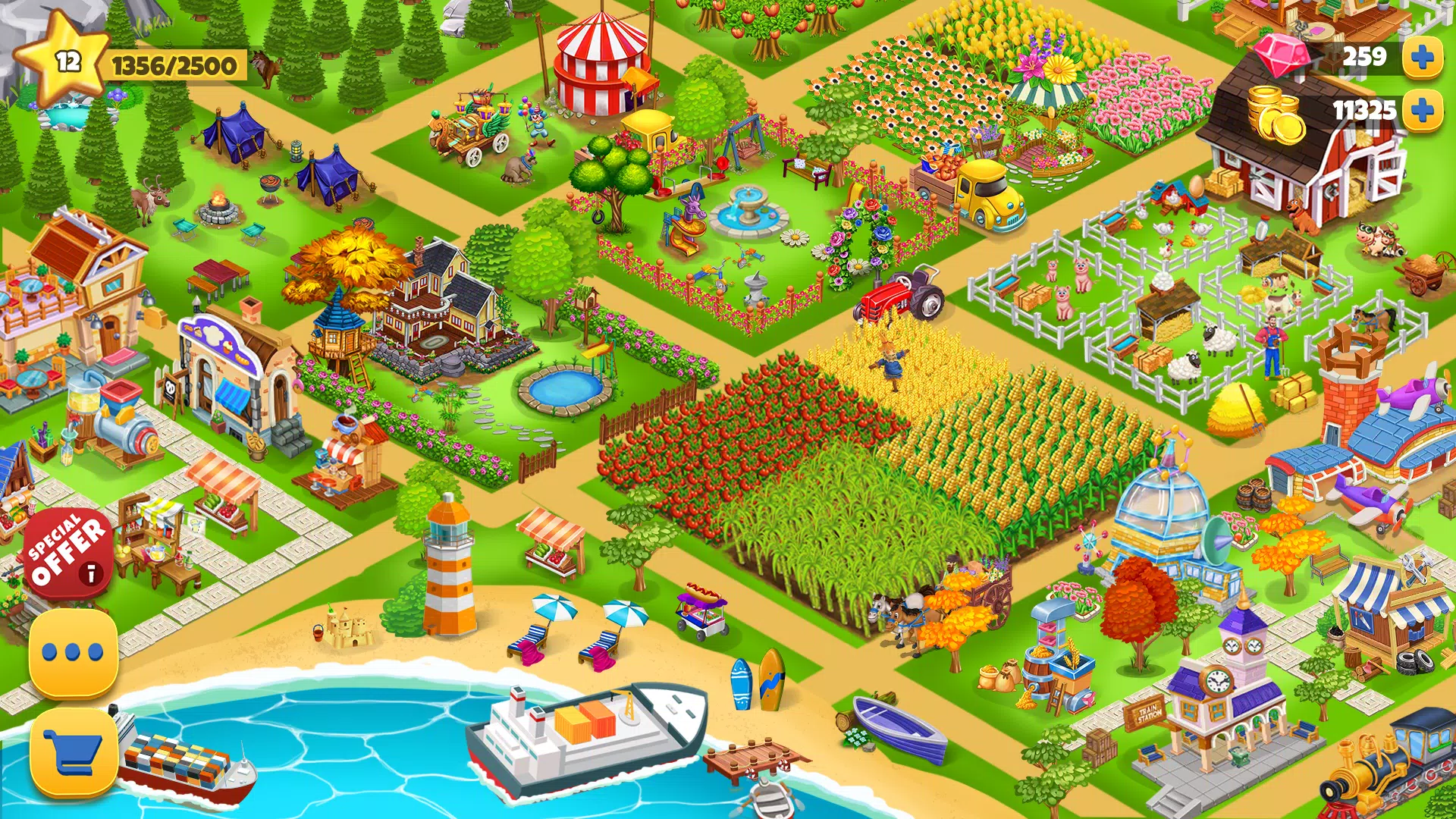 Farm Day Farming Offline Games Schermafbeelding 0