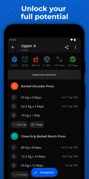 Progression - Fitness Tracker Screenshot 1