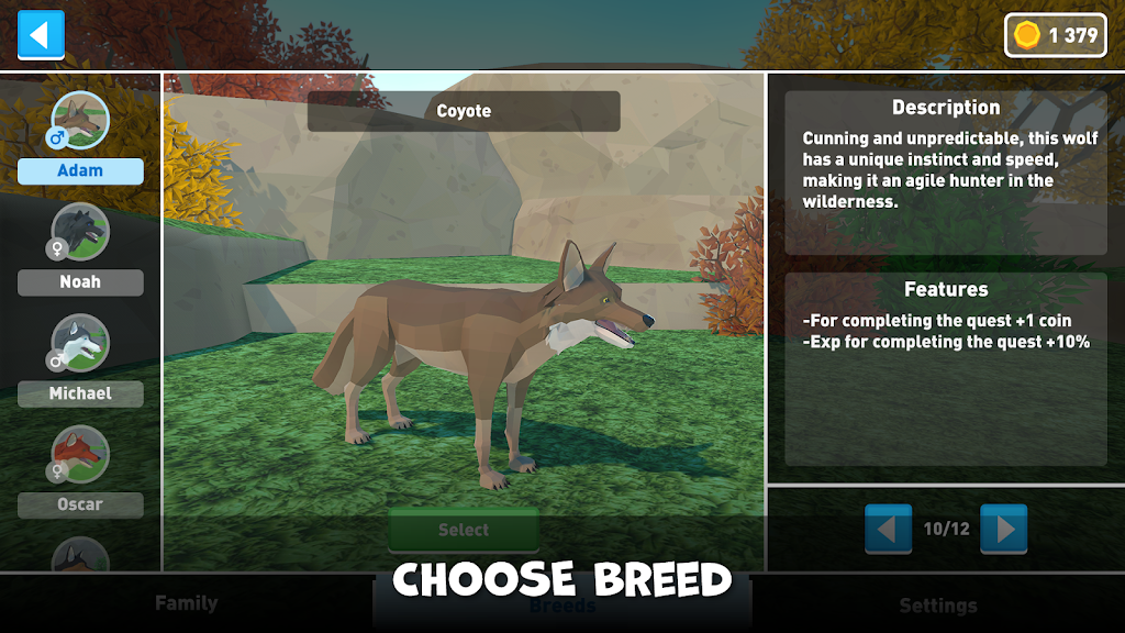 Wolf Family Simulator Screenshot 1