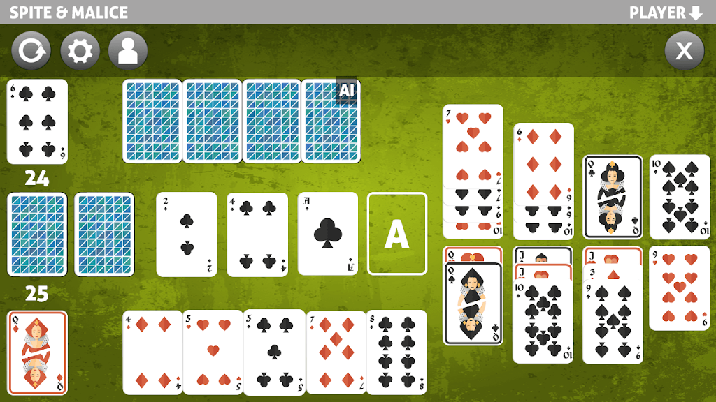 spite and malice card game Screenshot 1