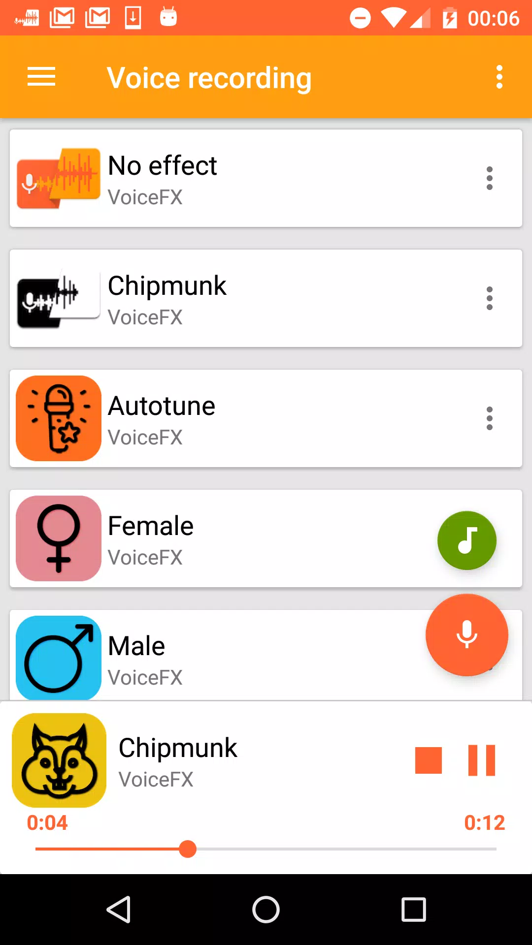 VoiceFX - Voice Changer with v Screenshot 0