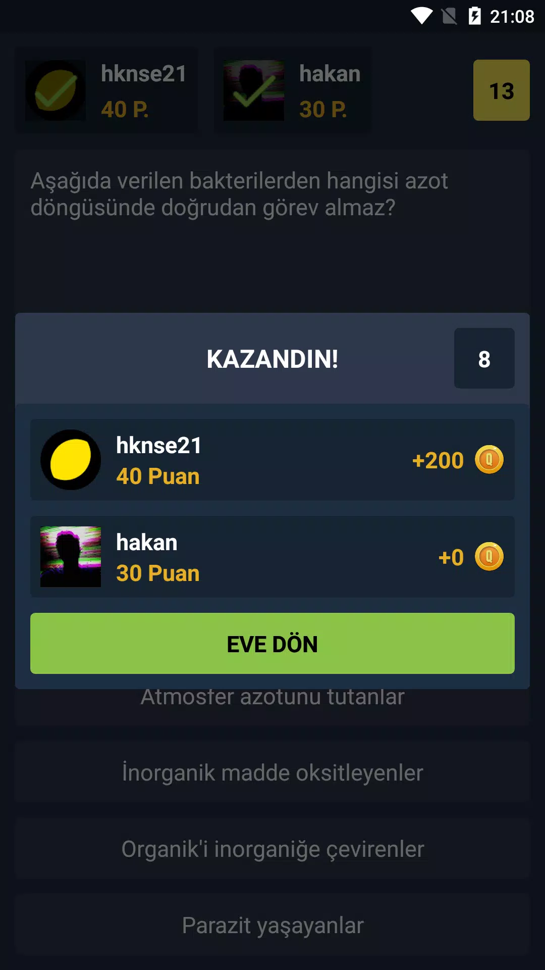 Biyoloji Quiz 스크린샷 2
