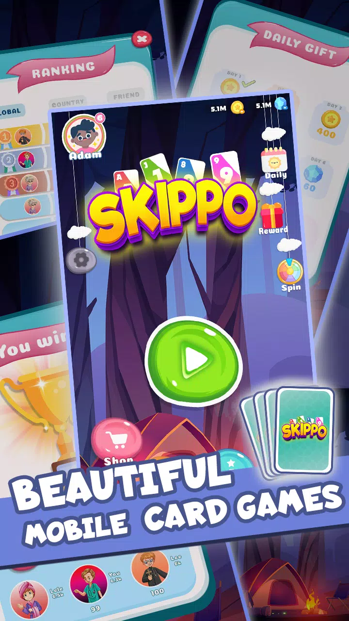 Skippo - Card Games 스크린샷 1