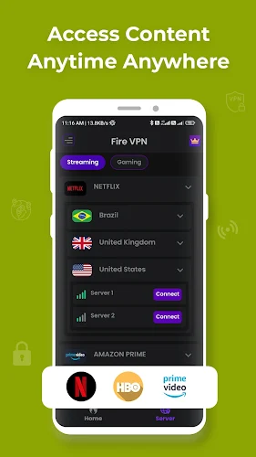 Fire VPN - Vpn Proxy Browser Captura de tela 2