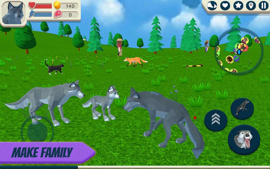 Wolf Simulator: Wild Animals 3 Mod Screenshot 2