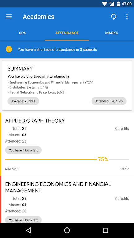 WebSIS Screenshot 2