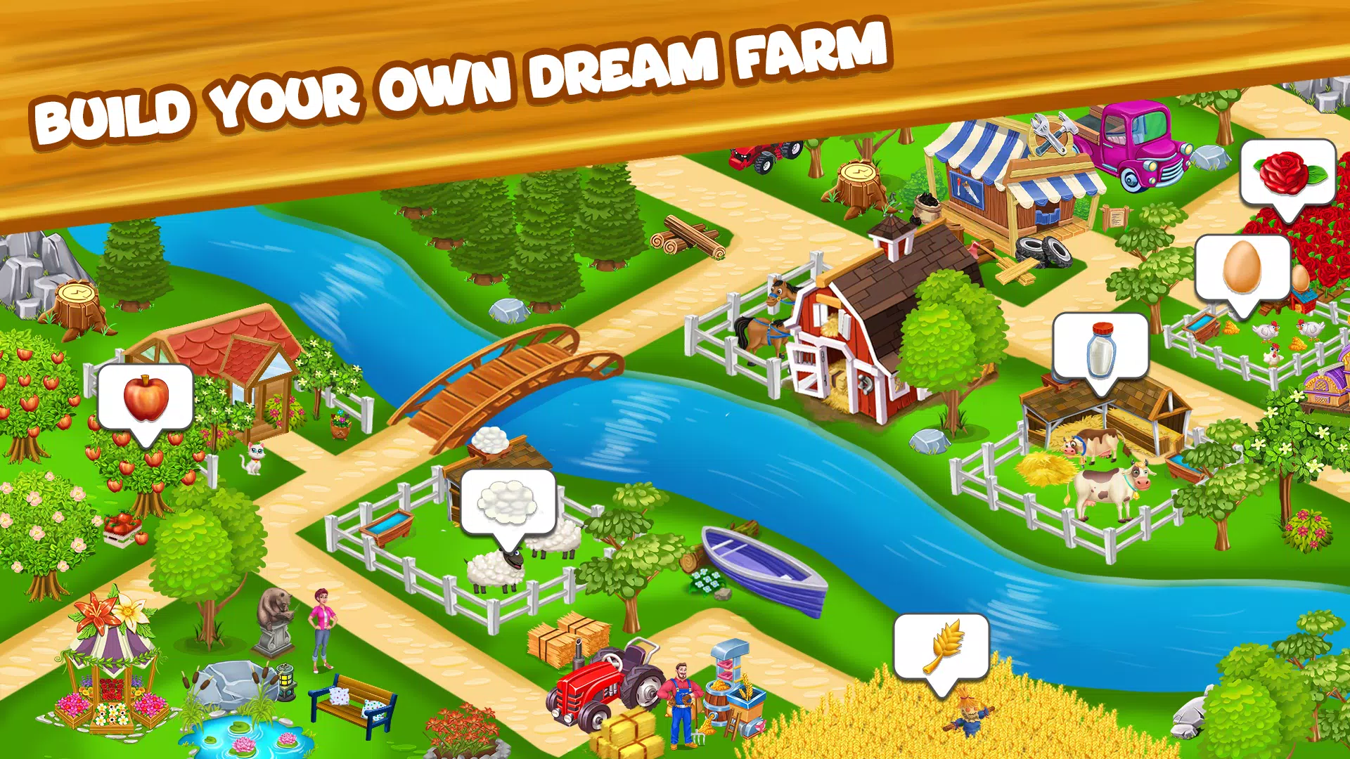 Farm Day Farming Offline Games ภาพหน้าจอ 1