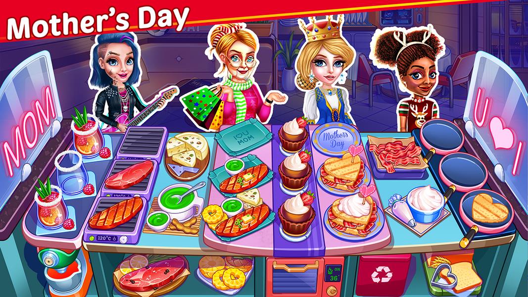 Christmas Food Shop - Cooking Restaurant Chef Game Schermafbeelding 0