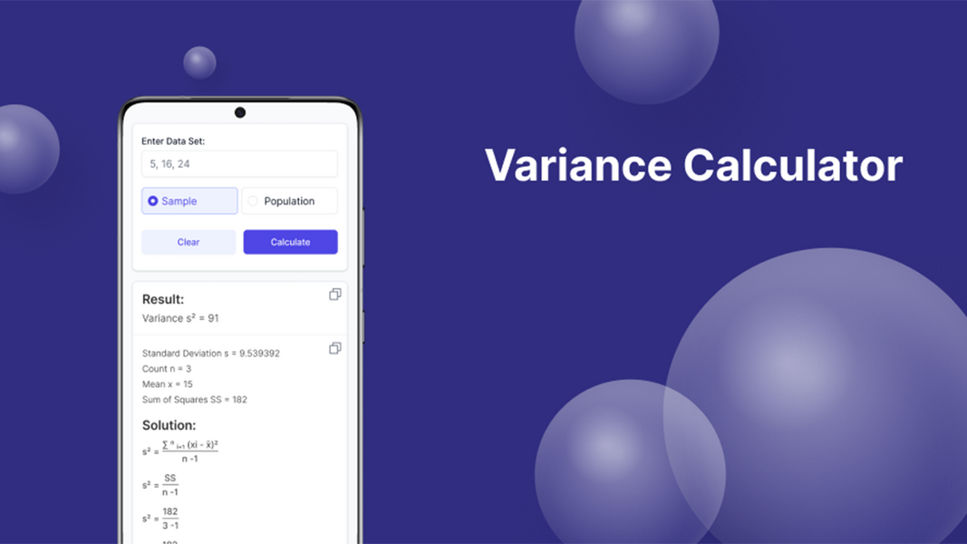 Variance Calculator Screenshot 2