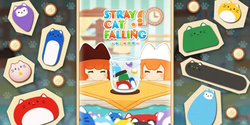 Stray Cat Falling es una versión de gran densidad del juego Suika