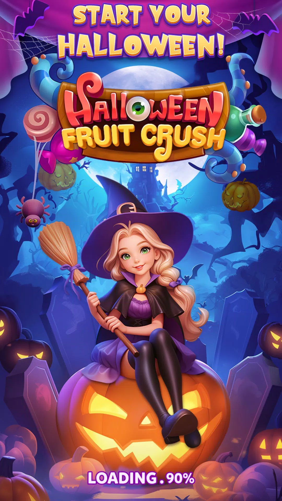 Halloween Fruit Crush ဖန်သားပြင်ဓာတ်ပုံ 0