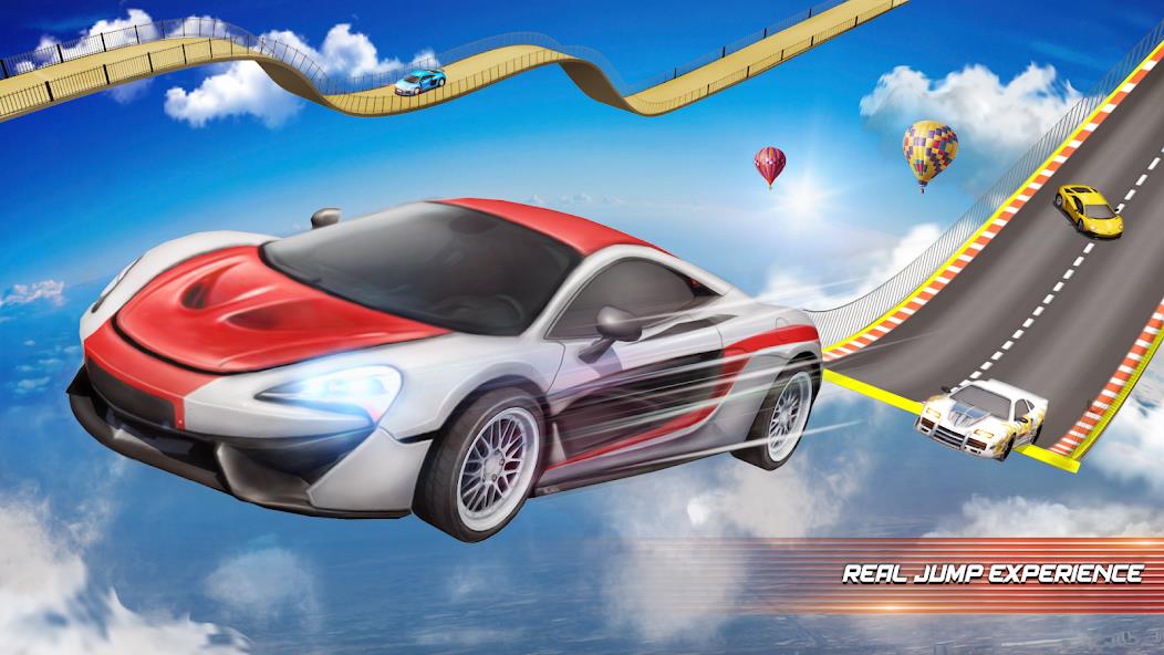 Mega Ramp Car Racing Master 3D Mod Schermafbeelding 0