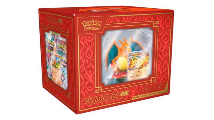 Statua Pokémon TCG Charizarda używana do wyświetlania Twojej ulubionej karty dostępna w przedsprzedaży