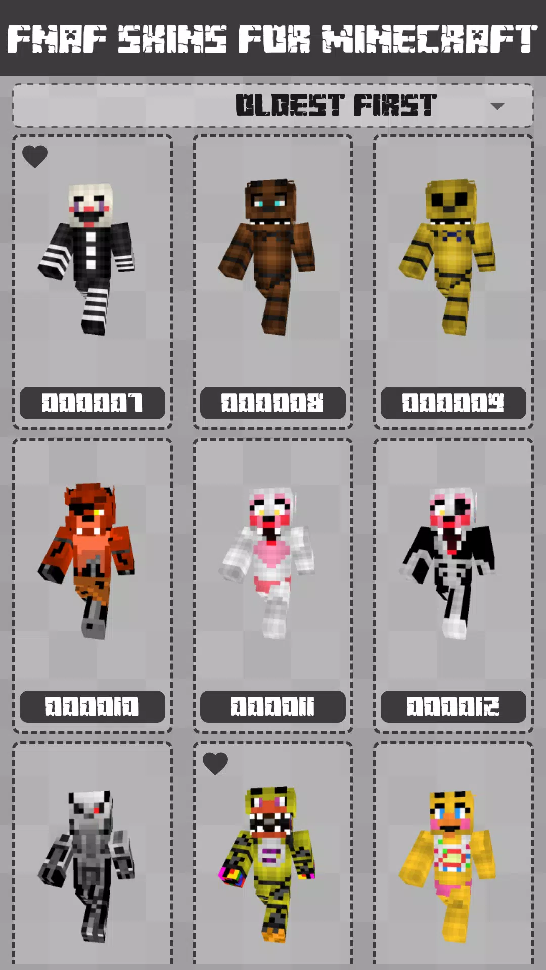 FNAF Skins for Minecraft PE Ekran Görüntüsü 2