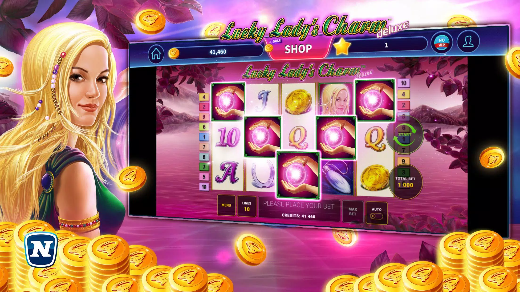 Lucky Lady's Charm Deluxe Slot スクリーンショット 0