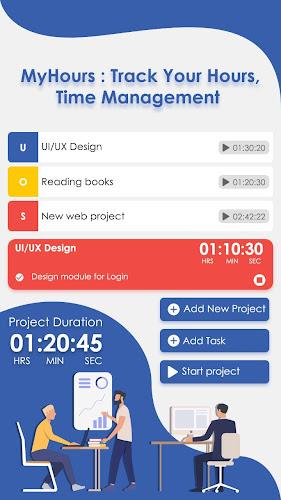 MyHours : Track Your Hours, Ti Schermafbeelding 0