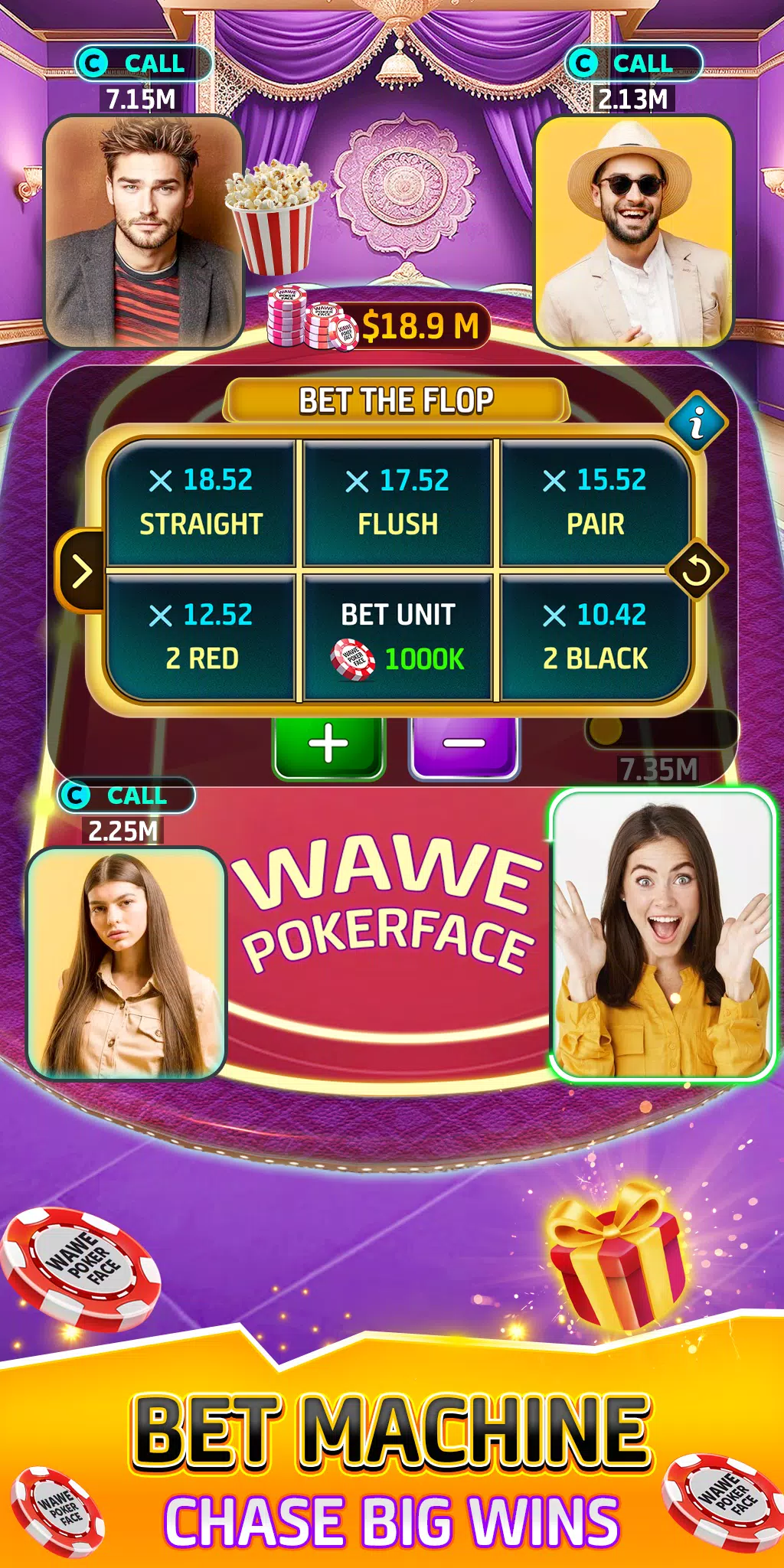 Wawe Poker Face - Holdem Poker Screenshot 1