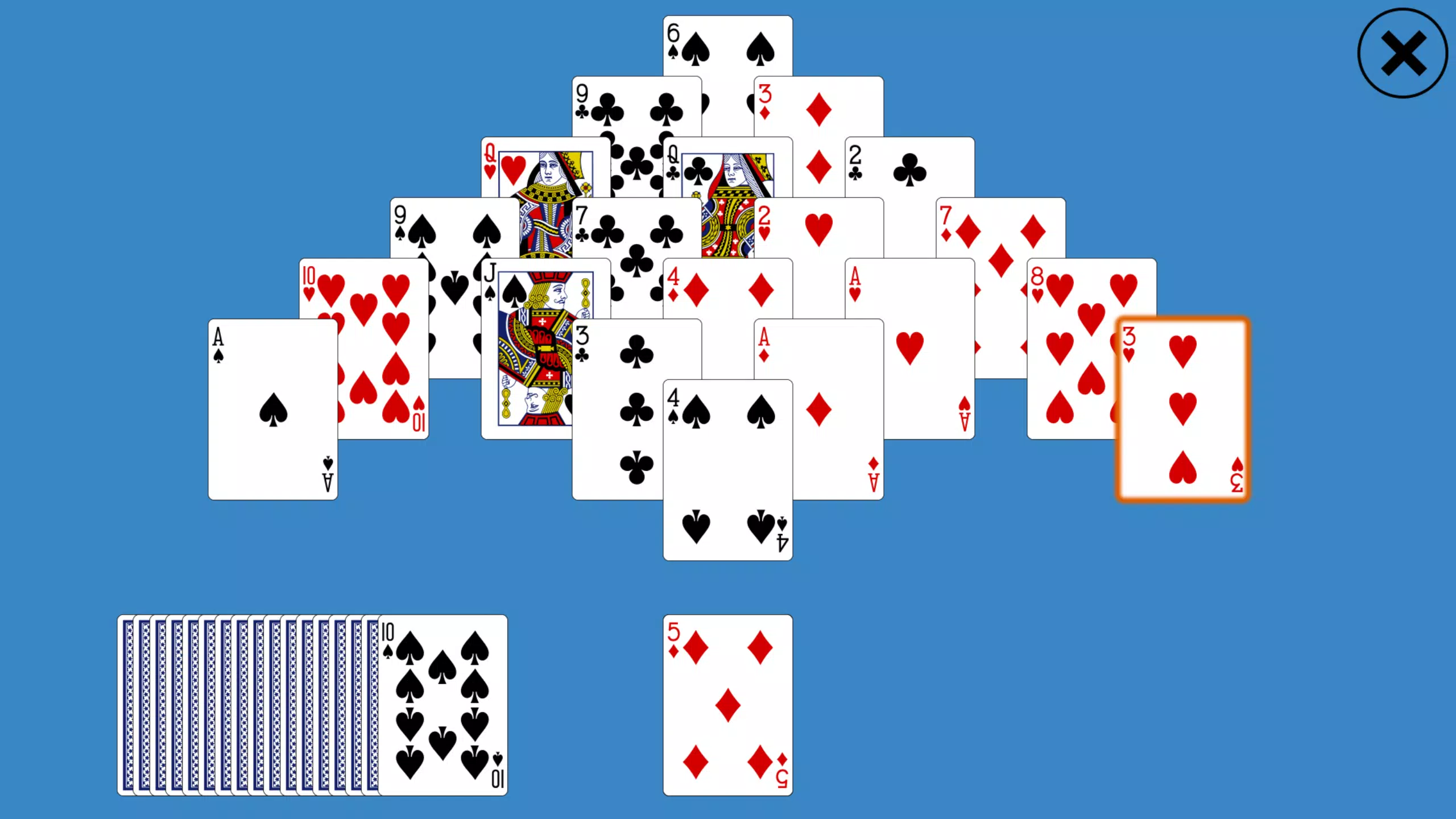 Classic Pyramid Solitaire Screenshot 1