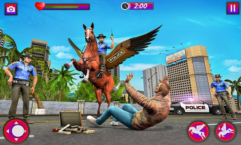 Flying Horse Police Chase Sim スクリーンショット 2