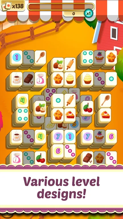 Mahjong Solitaire Cupcake Bake Captura de pantalla 2