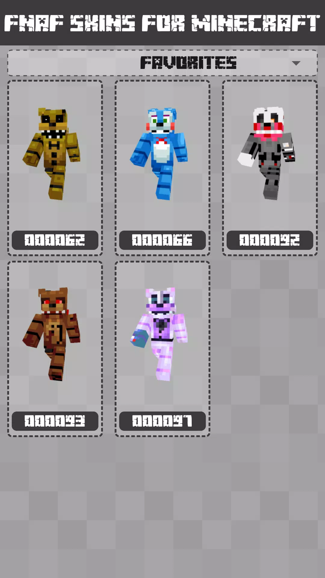 FNAF Skins for Minecraft PE Ekran Görüntüsü 3