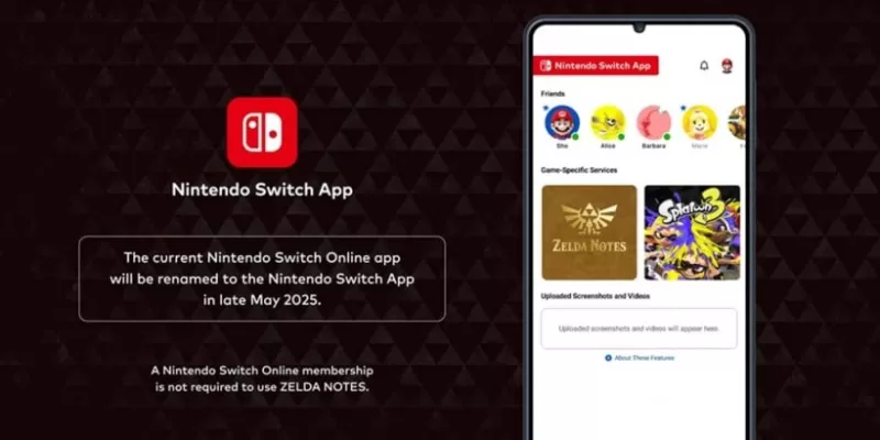 Zelda Notes App Links Nintendo Switch, Switch 2
