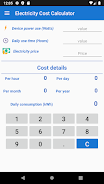 Electricity Cost Calculator Capture d'écran 2