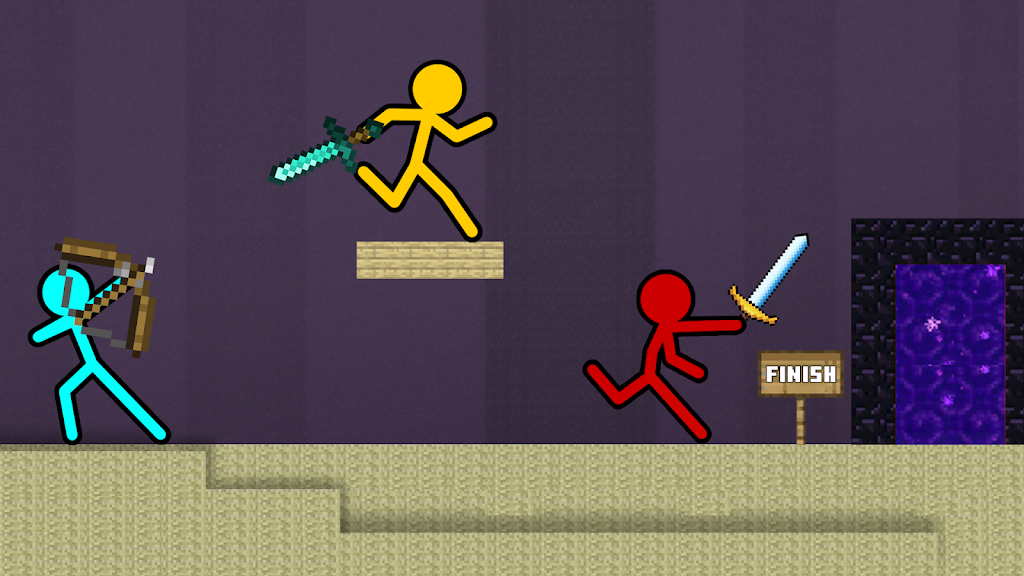 Stick-man Craft Fighting Game Screenshot 1