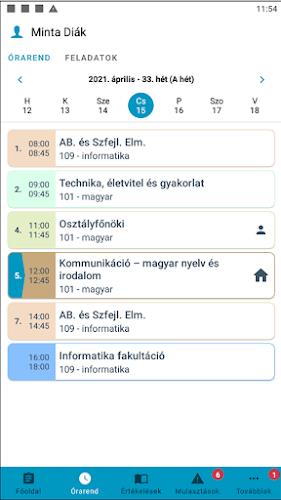 Schermata KRÉTA Tanulóknak 1