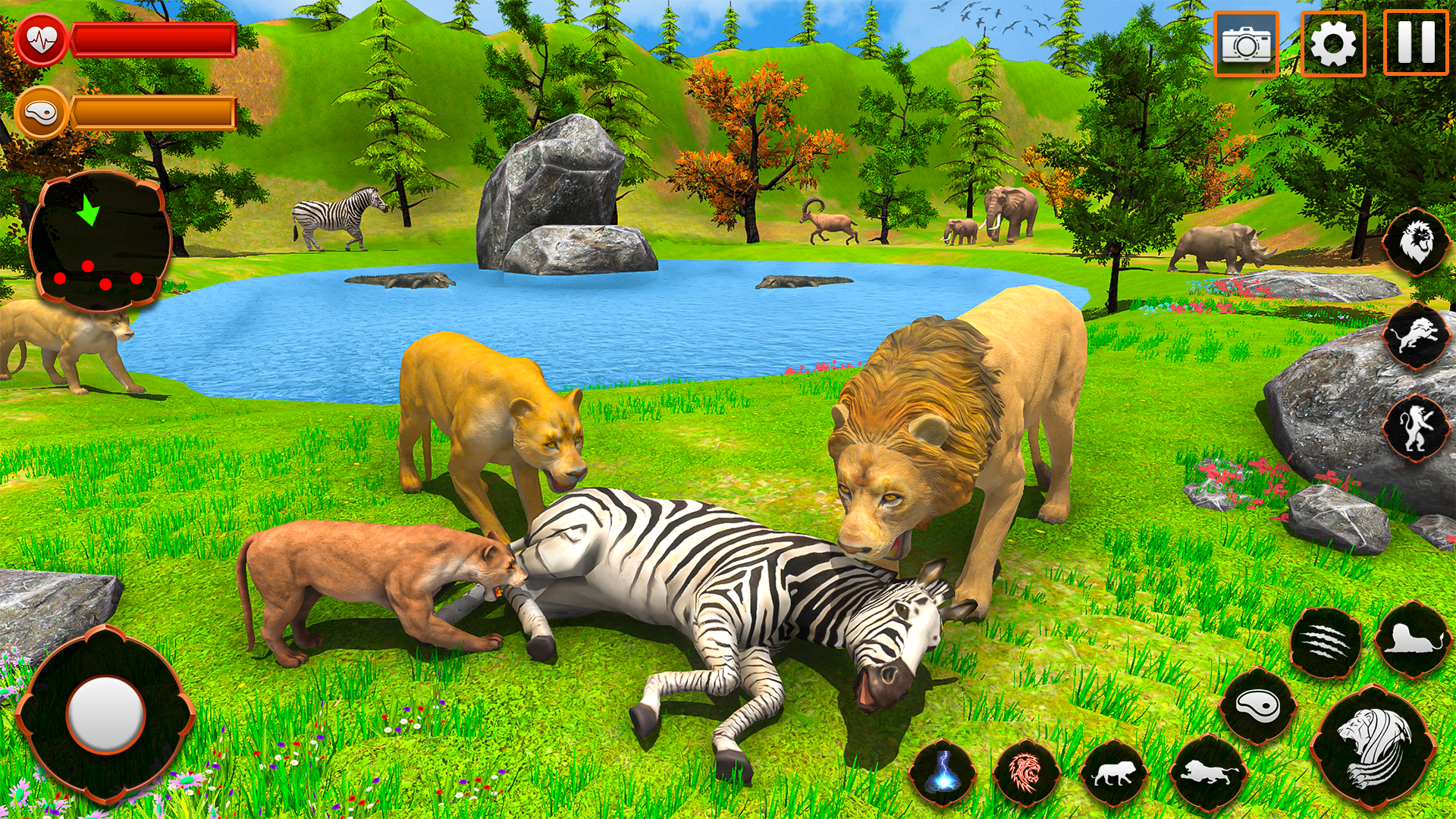 Wild Lion Simulator Games Скриншот 0