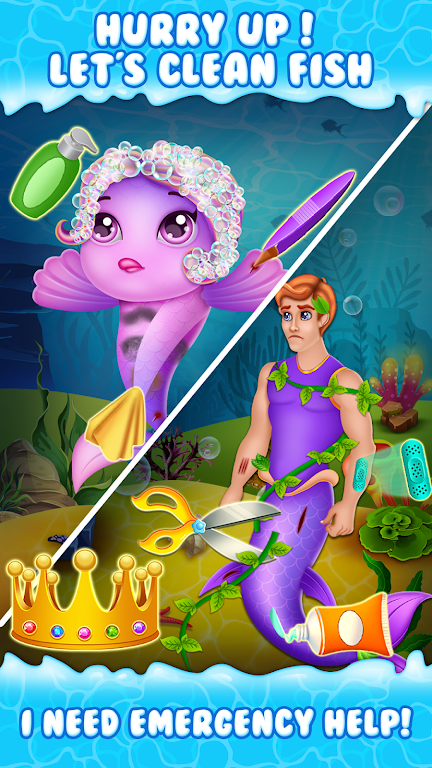 Newborn mermaid care game 스크린샷 3