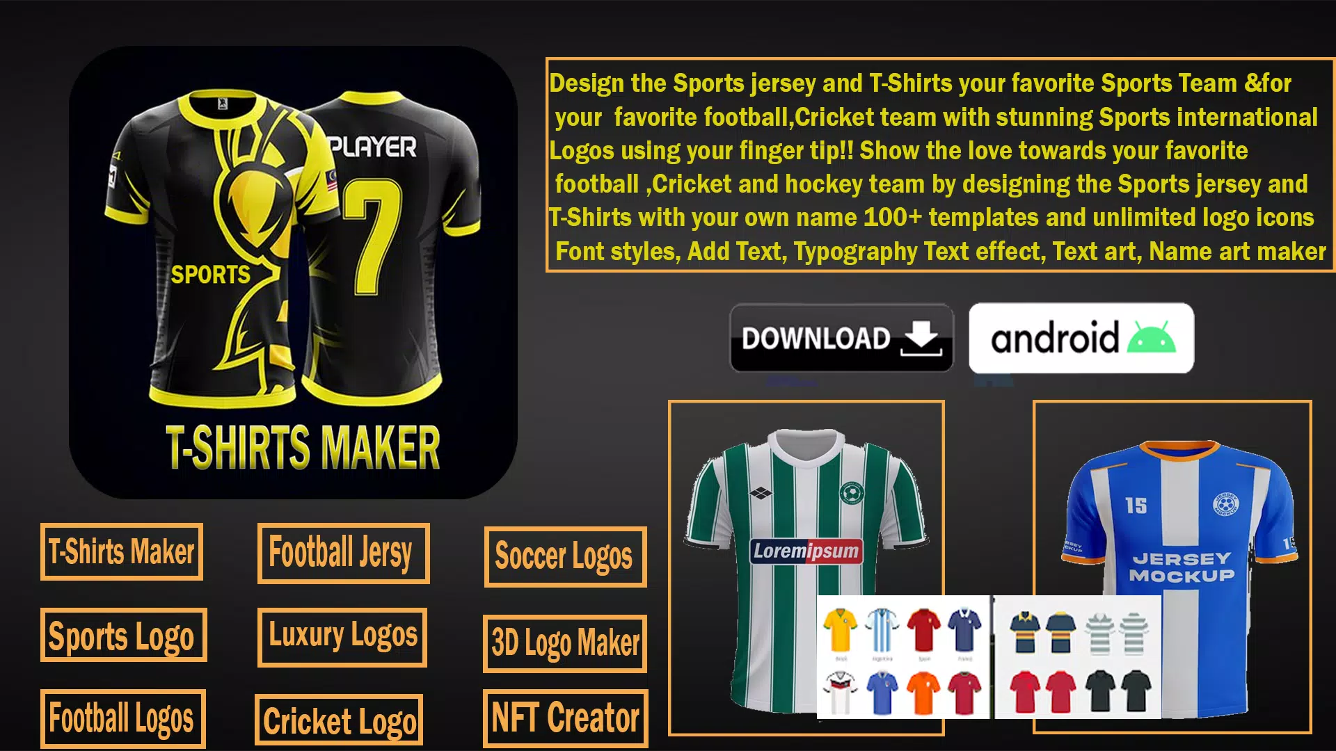 Sports T-shirt Maker&Designer Скриншот 0