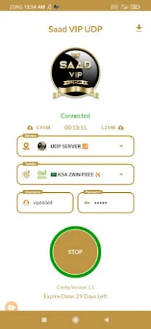 SAAD VIP UDP - Fast, Safe VPN Скриншот 0