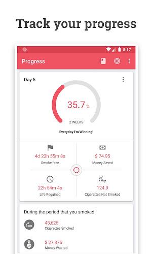 Quit Tracker: Stop Smoking ဖန်သားပြင်ဓာတ်ပုံ 0