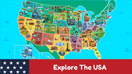 USA Map Kids Geography Games Screenshot 0