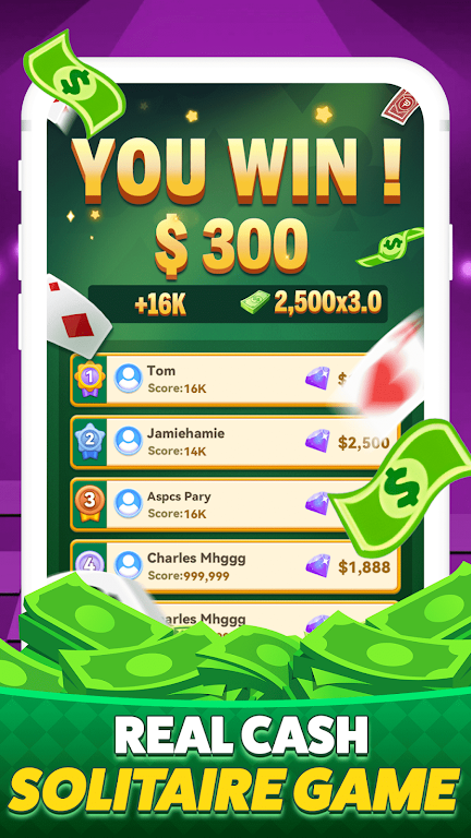 Solitaire Clash-Win Cash Ảnh chụp màn hình 2