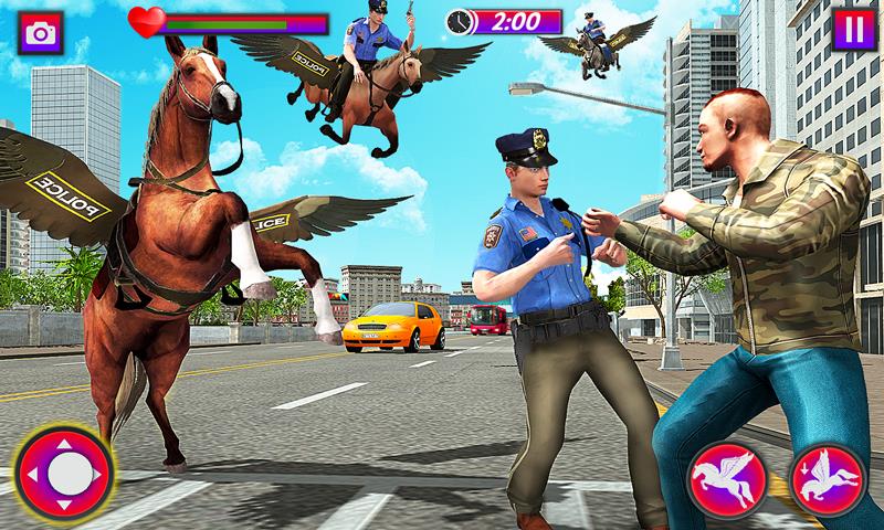 Flying Horse Police Chase Sim ภาพหน้าจอ 1