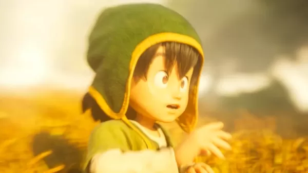 Dragon Quest 7 protagonist in a golden field
