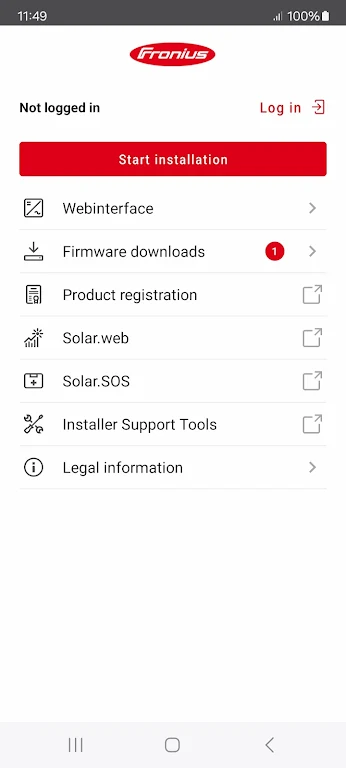 Fronius Solar.start Screenshot 1