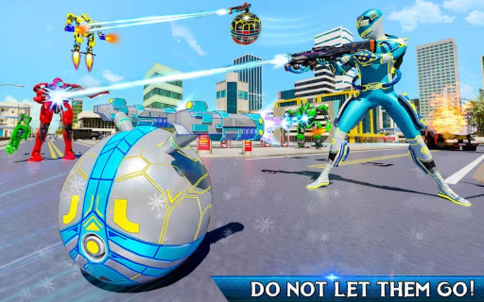 Snow Ball Robot Bike Games Schermafbeelding 1