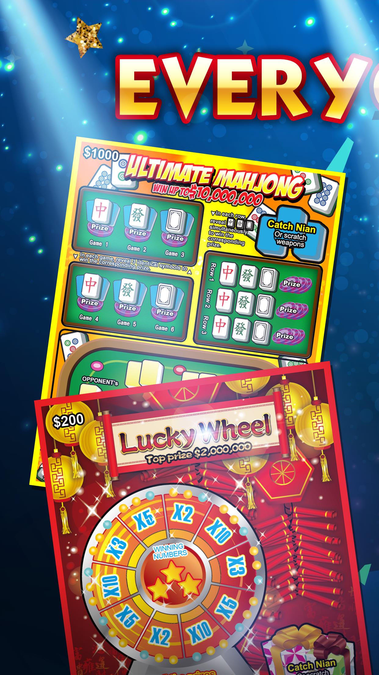 Lottery Scratch Off - Mahjong ภาพหน้าจอ 0