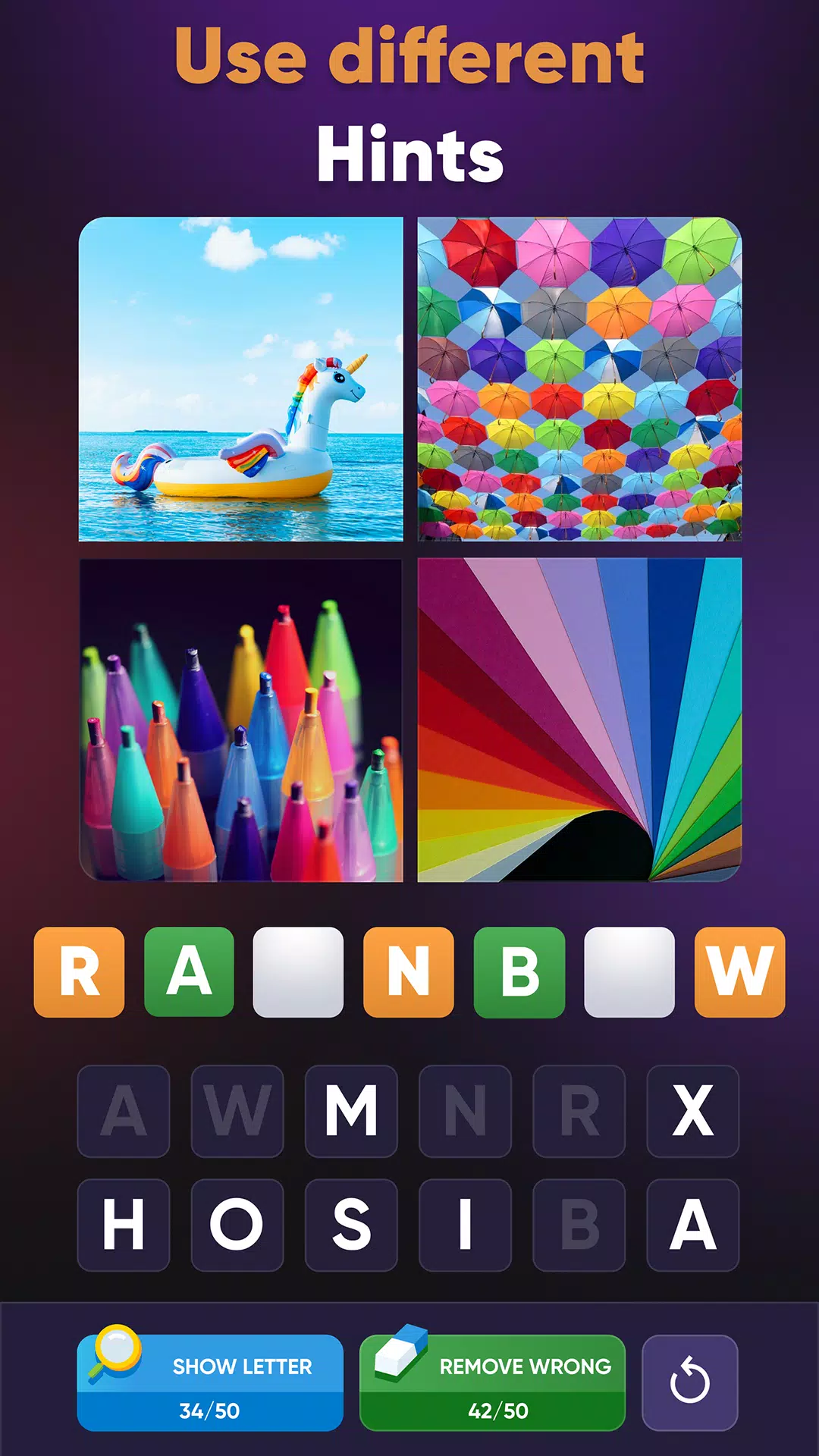 4 Pics Association Word Puzzle スクリーンショット 1