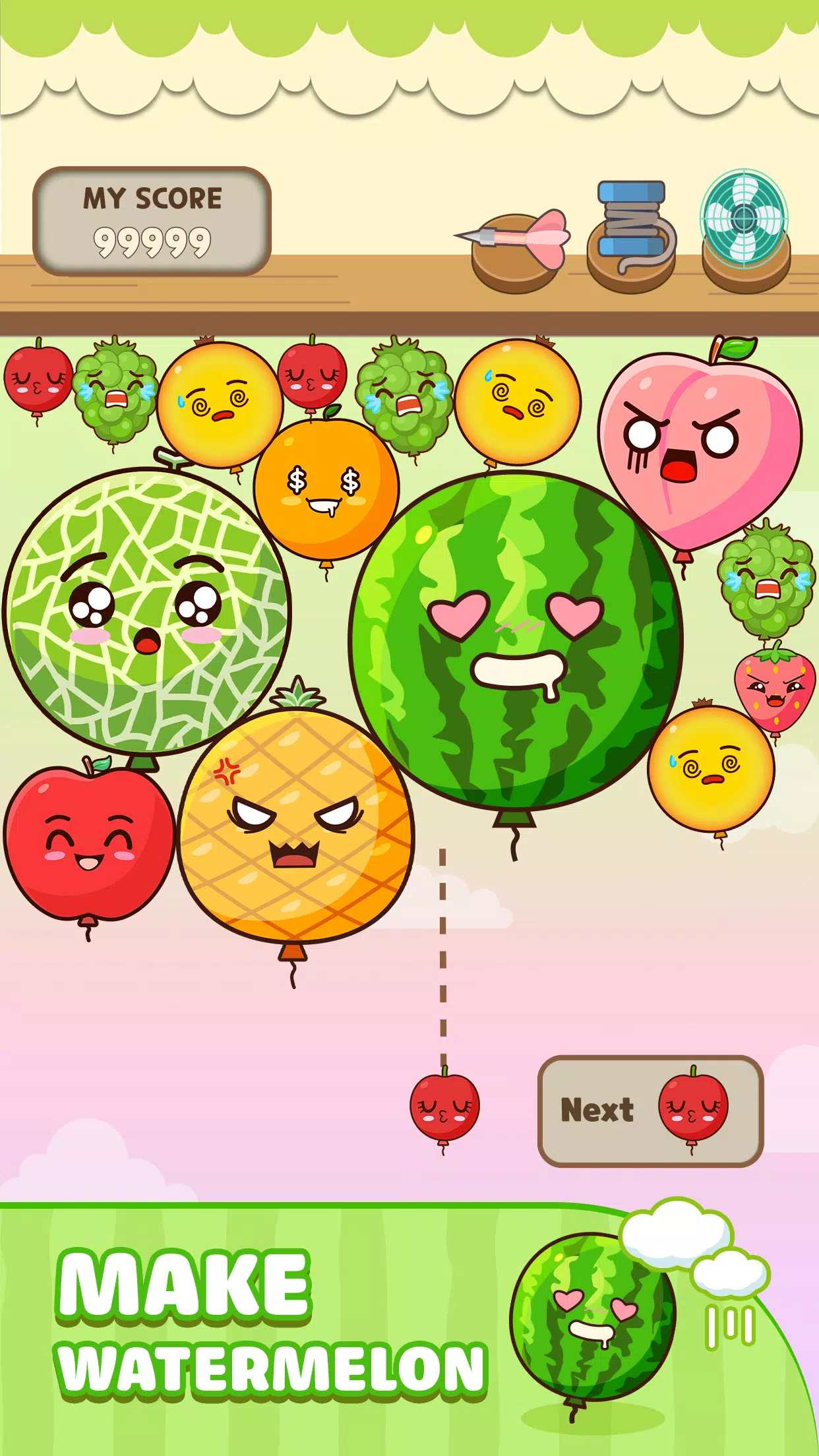 Melon Balloon: Fruit Merge Tangkapan skrin 2