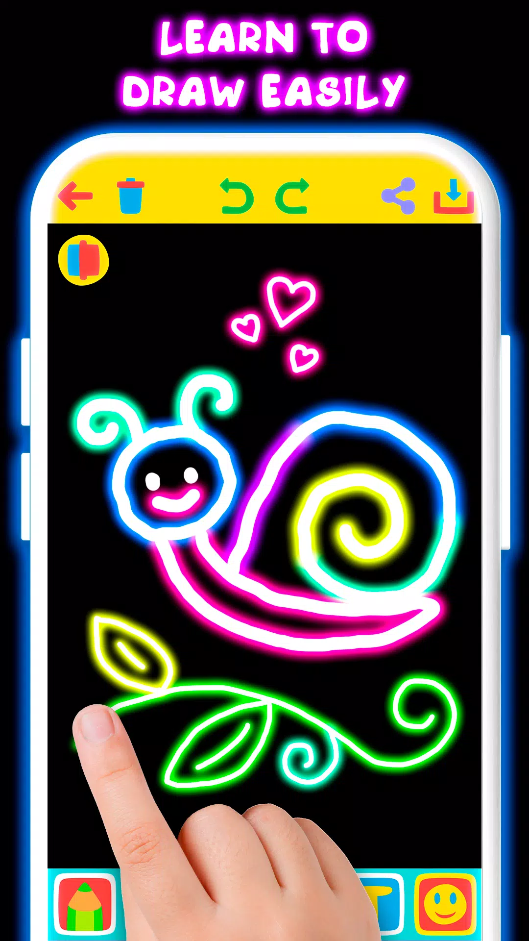 Drawing For Kids - Glow Draw Zrzut ekranu 0