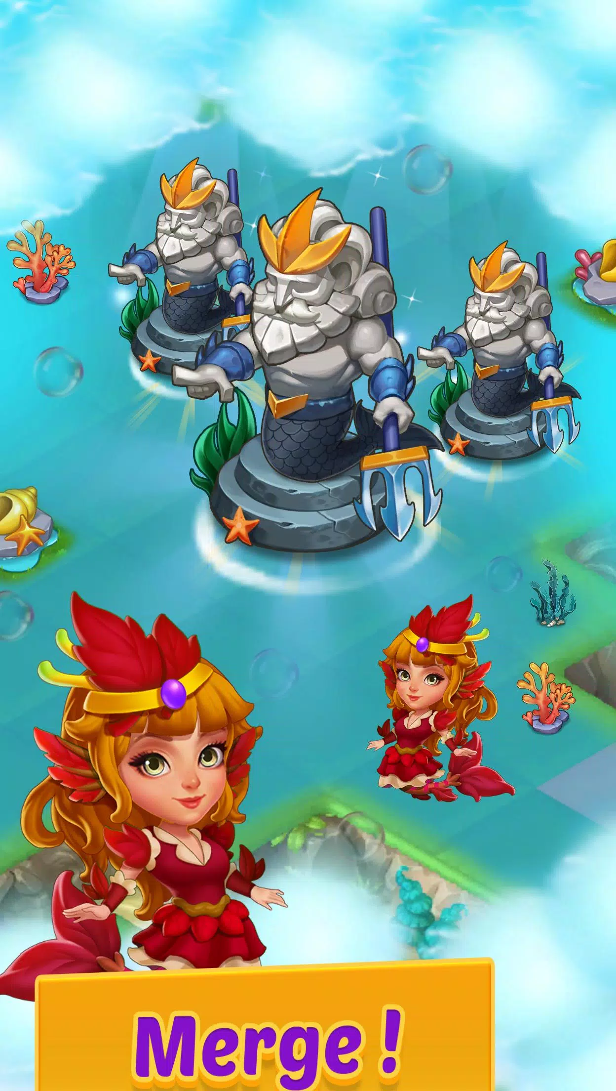 Merge Mermaids-magic puzzles ဖန်သားပြင်ဓာတ်ပုံ 0