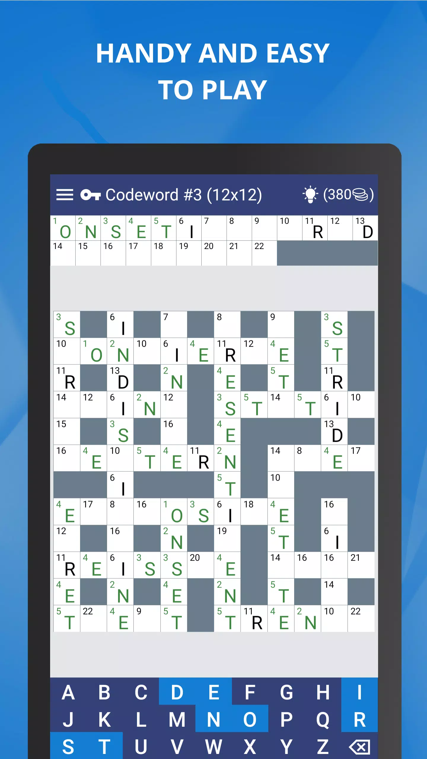 Keywords — Codeword Puzzle应用截图第0张