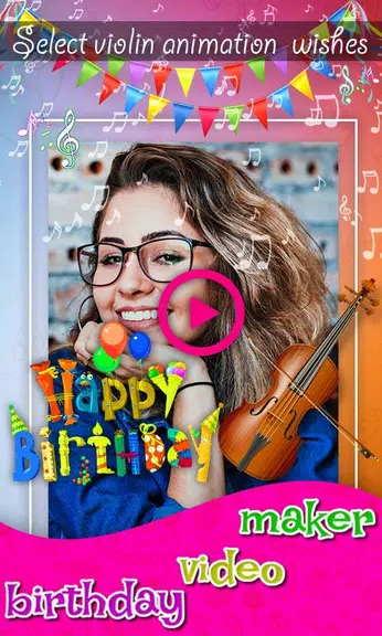 Schermata Birthday Video & Status Maker 1