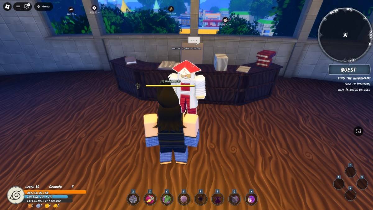 Ishikage Mission NPC Localização em Ninja Time Roblox Experience